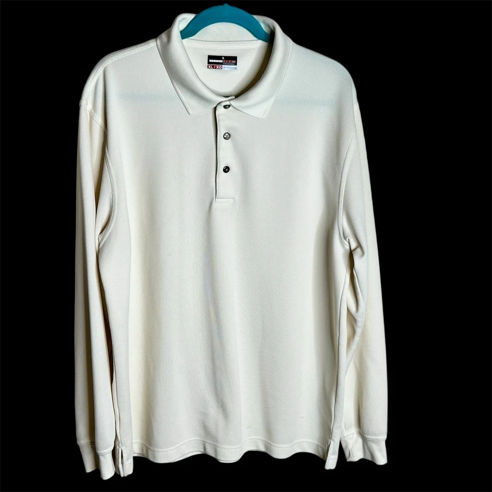 Grand Slam Performance Shirt Sz XL Off White Long Sleeves Collared 3 Buttons - Image 1 of 4