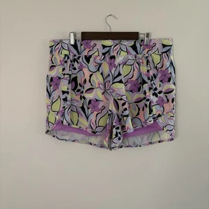 Avia XXL Damen Sport Sport Shorts Lila Blumen Sportlich Urlaub F5 - Bild 1 von 8