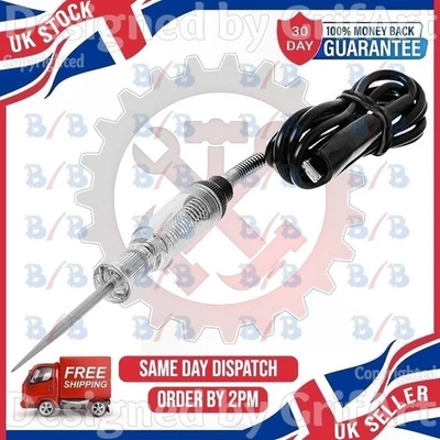 6V - 12V HEAVY DUTY CIRCUIT TESTER AUTOMOTIVE ELECTRICAL TEST PROBE LIGHT LAMP - Image 1 of 4