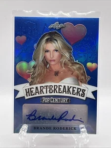 2019 Leaf Pop Century Heartbreakers Blu 03/25 Brande Roderick #H-BR1 Auto - Foto 1 di 2