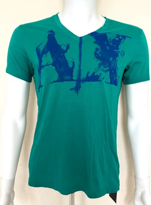 ARMANI EXCHANGE T-shirt  V Neck  Cotton Vintage NWT Green XXL - Image 1 of 4