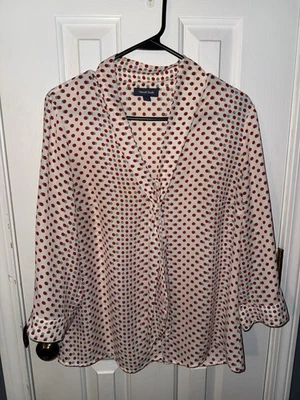 ModCloth Women's Long Sleeve Polka Fit Blouse Size Large, NWOT - Image 1 of 3