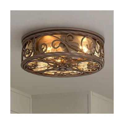 John Timberland Casa Seville Rustic Flush-Mount Outdoor Ceiling Light Fixture...