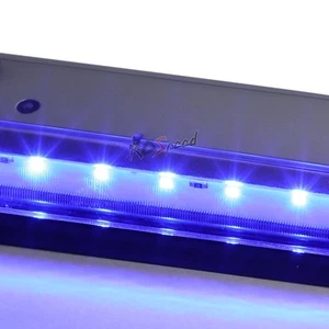 1 Center+2 Side Chrome Cab Roof Top Blue LED Lights for 07-13 Silverado/Sierra - Picture 1 of 5