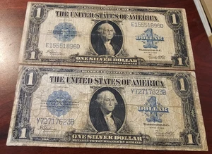 2 - 1923 Large Size $1 Silver Certificate "Horse Blanket" - Speelman & White - Picture 1 of 2