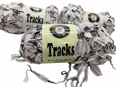 Universal Yarn Tracks Ribbon Yarn Lot 3 Skeins Rayon Blend Purple Black 50 Grams - Image 1 of 4