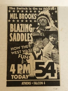 Blazing Saddles Movie Vintage Print Ad Mel Brooks Gene Wilder WZDX 54 Tpa13 - Picture 1 of 2