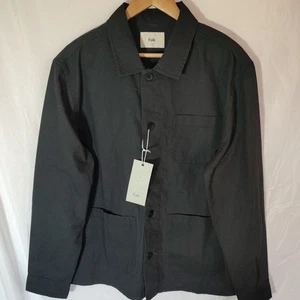 Folk Hop Sack Over Shirt Chore Jacket Mens L Large Washed Black RP £160 BNWT New - Picture 1 of 14