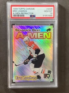 1999 Topps Cromo Eric Lindros A-Men Rifrattore PSA 10 - Foto 1 di 2