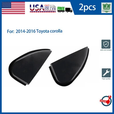 2pcs Side View Mirror Corner Cover Trim Triangle Fender Fit for Toyota Corolla - Image 1 of 4