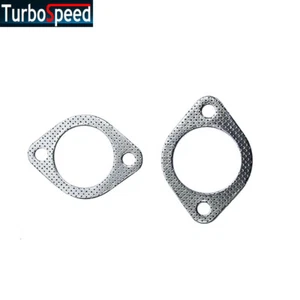 EMUSA 1 Pairs 2.5" ID 2-Bolt Gasket Catback Pipe For Acura Integra BMW Audi - Picture 1 of 3