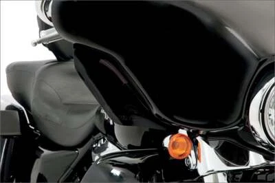 Memphis Shades Black Fairing Side Deflectors for Harley Batwing FLH/T 96-13 - Image 1 of 3