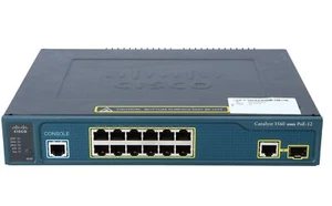 CISCO - WS-C3560-12PC-S - Catalyst 3560 Compact 12 10/100 PoE + 1 T/SFP ; Base IP - Photo 1/3
