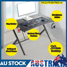 124cm Gaming Desk Office Table Desktop PC Computer Desks Racing Laptop Home AU