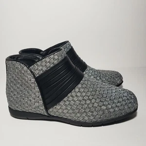Comfortview Women’s 7.5 W Kayla Silver & Black New Ankle Boots Booties - Picture 1 of 10