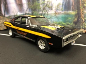 Custom Crafted 1/24 DIECAST BLACK DODGE CHARGER ~ JOE AMATO #115 ~ Imperfect - Picture 1 of 18