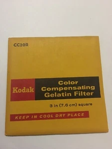 CC20R , 75mm Square Kodak Wratten 3" gelatin filter - Picture 1 of 2