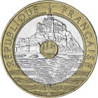 [#1250445] France, Mont Saint Michel, 20 Francs, 1992, AU, Tri-Metallic, KM:1008