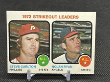 STEVE CARLTON & NOLAN RYAN ⚾️ 1973 Topps 1972 Strikeout Leaders #67 | Set Break