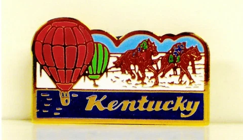 Kentucky - Balloons & Racing Horses Magnet - MINT Cover