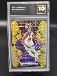 2022 Panini Mosaic #143 Draymond Green Yellow Reactive Gem Mint 10 - Foto 1 di 2