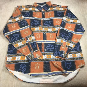 Territory Ahead Shirt Mens 2XL XXL Button Up Animal Bird Southwestern Aztec - Picture 1 of 11