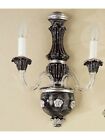 Wood And Crystal Wall Light With 2 Lights Black Coll Esse 615/2A