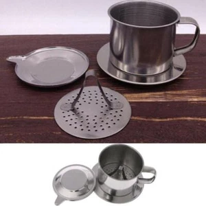 Steel Vietnamese Coffee Drip Press Single T8V0 L0Z0 G0G4✨ A3S3 For Office J9C0 - Picture 1 of 9