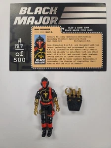 GI Joe Black Major BATS IRON GRENADIER Figure Destro Custom Vintage B.A.T.S. - Picture 1 of 4