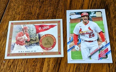 2021 Topps Allen & Ginter T51 Murad Reimagined #MR10 Nolan Arenado  + Topps BASE - Image 1 of 2