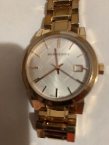 Burberry The City 34mm Gold-Tone Stainless Steel Case, Gold-Tone Stainless Steel