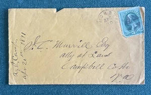 Cubierta de 1871 con matasellos Lynchburg Virginia a Campbell Court House VA - Imagen 1 de 6