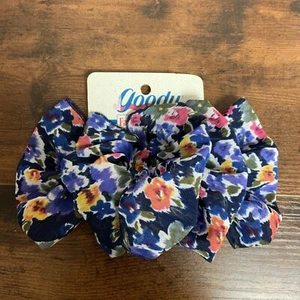 Goody Vintage Large Hair Clip Barrette Fabric Bow Flowers Tufted 73121 1993 - Picture 1 of 3
