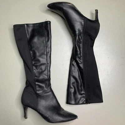 Black Rouge Small Stiletto Zip Up Boots | Size 8 - Image 1 of 4