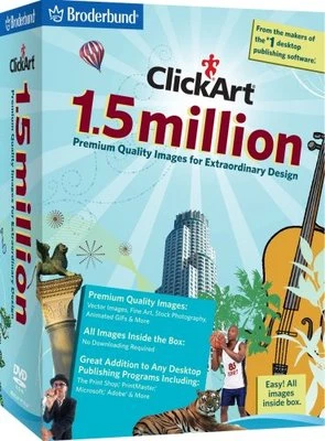 Clickart 1.5 million (for PC) *New,Sealed*O - Image 1 of 2