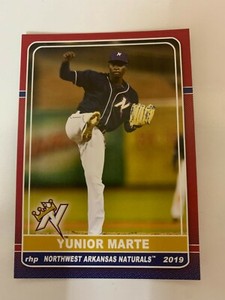 2019 Yunior Marte Card Northwest Arkansas Naturals Team Card