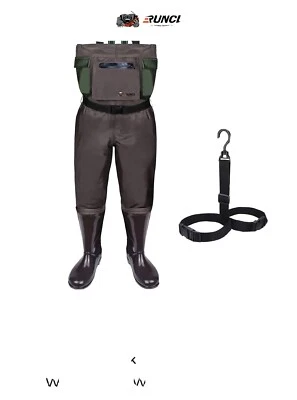 Runcl Kids Waders With Boots, Size 10 Boots- New - Image 1 of 4