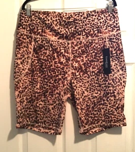 Leggings cortos activos para mujer marrón y negro estampado animal talla 2X - Imagen 1 de 5