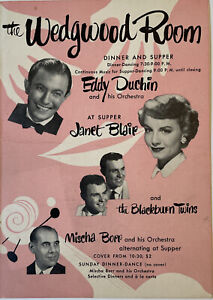 1949 Waldorf-Astoria In-Room Service Card - Flamingo Room NYC
