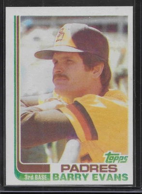 1982 TOPPS  #541 Barry Evans "B"  BLACKLESS ERROR  PADRES - Image 1 of 2