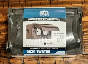 Bell N3R Outdoor Duplex Outlet Kit 125V Horzontal/Vertical 5839-7WRTRB Bronze  - Picture 1 of 5