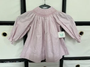 Betti Terrell Baby Girl's 6 Months Pink Smocked Corduroy Long Sleeved Dress - Picture 1 of 12