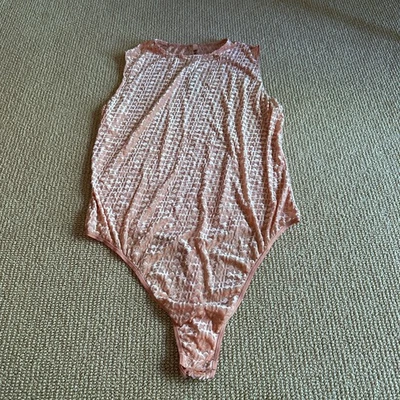 Body sin mangas con guante de terciopelo melocotón Skims, talla 2X nuevo con etiquetas Foto 1 de 3