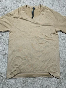 Lululemon Kurzarm Sportshirt Gelb Gold Herren Large "  - Bild 1 von 6