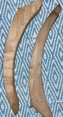 Table Legs, Wood, Victorian Style. 2”x23”, Carvings, Lions Foot, Connect Pegs - Image 1 of 4