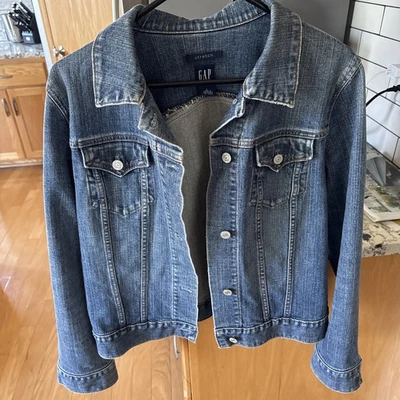 Women’s Gap Distressed Denim Jacket 1969 Size Large  RN 54023 - Image 1 of 4
