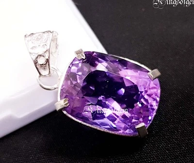 43+ CT AMETISTA BICOLORE ARGENTO TEDESCO SOLITARIO FORMA CUSCINO PIETRA... - Immagine 1 di 4