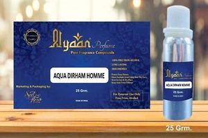 Alyaan Concentrated Oil Perfume AQUA DIRHAM HOMME Long Lasting Natural Attar - Picture 1 of 22