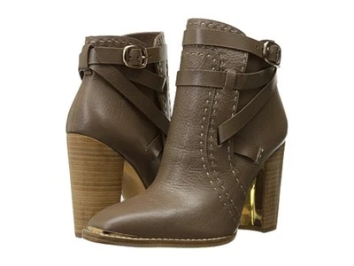 $348 NEW Rachel Zoe Women US 7 Brenda Leather Classic Heel Ankle Boots Booties - Image 1 of 4