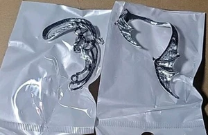 Ear Cuff Animal Silver Tone Dragon Wings Set Of 2 - Picture 1 of 1